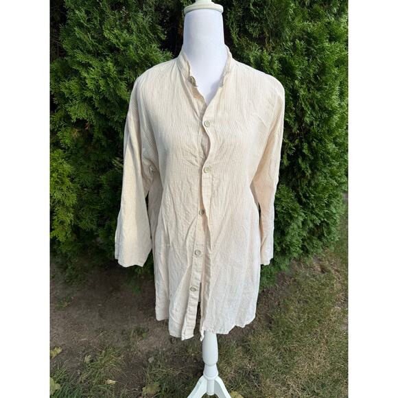 VTG Flax by Jeanne Englehart Linen Tunic Size Small - Picture 1 of 6